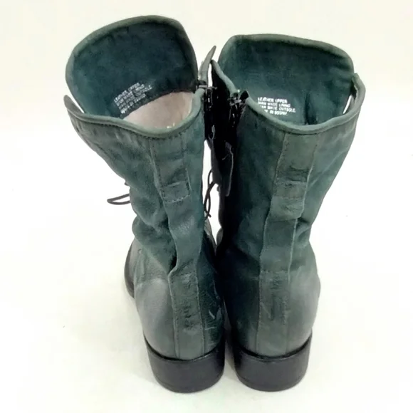 Miz Mooz Nala Combat Boots in Distressed Jade - Picture 5 of 13